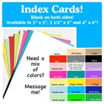 Blank Index Recipe Note 4X6 3X5 1/2 Stock. Fixed Price $6.00.