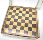 Stonkraft 14" X Hand Carved Wooden Stone Inlay Chess Game Board Set Broken. Fixed Price $89.99.
