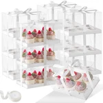 Jcd 5.5INCHES Height 8 Pack Clear Cupcake Boxes 6 Count Containers With Gift. Fixed Price $32.95.