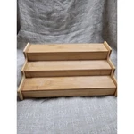 Expandable Bamboo Spice Rack 3 Tier Kitchen Cabinet Organizer Natural Wood Shelf. Fixed Price $26.10.