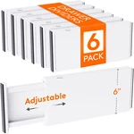 Pack 6" High Drawer Dividers 34-56CM/13.5-22" Adjustable Organizer For. Fixed Price $76.39.