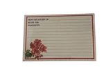 40 New C.r. Gibson Recipe Cards 4X6 Red Geraniums Barbara Wilson Sealed Pack. Fixed Price $9.98.