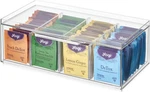 Idesign Tea Bag Organizer Counter 4-SECTION Clear Stackable Storage Drawer. Fixed Price $35.24.