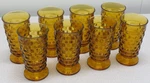 Whitehall By Colony Footed Iced Tea Tumbler Glass Cooler Set 8 Amber Very Nice. Fixed Price $47.80.