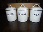 Creative Co-op Metal Containers With Lid Coffee Sugar Tea. Fixed Price $35.99.