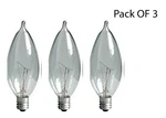 Ge Proline 40 Watt Clear Cac 130V - Bent Tip Decorative Light Bulbs (lot Of 3). Fixed Price $9.99.