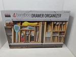 Seville Classics Bamboo 4-PIECE Expandable Drawer Organizer Set. Fixed Price $28.88.