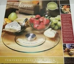 Sarah Peyton Home Tempered Lazy Susan Spinning Turntable Kitchen Glass 12 Nib. Fixed Price $39.99.