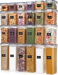 Airtight Food Storage Containers With Lids, Vtopmart 24 Pcs Plastic, Black. Fixed Price $29.95.