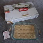 Pyrex Serveware 2 Piece Basket Serving Set 3 Quart Limited Edition Snowflake New. Fixed Price $27.00.