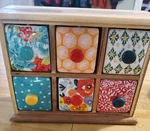 The Pioneer Woman 6 Porcelain Drawer Spice And Tea Box Kitchen Organizer 10 8. Fixed Price $39.99.