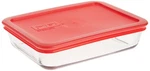 Pyrex 3 Cup Rectangular Glass Storage Container With Red Lid Bpa Free. Fixed Price $25.79.