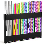 Yiweiiwn Acrylic Straw Holder With 1.18 X 9.65 6.5 Inches, Black. Fixed Price $14.24.