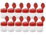 Ljdeals Oz Plastic Spice Jars With Red Flip & Sift Caps 12 Small,. Fixed Price $21.99.