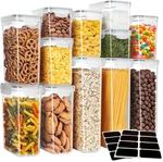 Mr.siga 12 Pack Airtight Food Storage Container Set, Bpa Free Kitchen Pantry Org. Fixed Price $57.06.