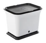 Full Circle Fresh Air Odor-free Kitchen Compost Bin, Black And White. Fixed Price $84.09.