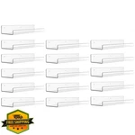 Upsimples 16 Pack Clear Acrylic Shelves Wall Storage Floating 15" For Books. Fixed Price $45.99.