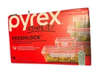 Pyrex Freshlock 10 Piece Glass Storage Containers W/ Airtight Lids. Fixed Price $33.75.