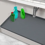 Waterproof Under Sink 28" X 19" Silicone Mats For Kitchen Gray. Fixed Price $21.37.