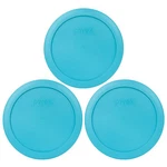 Pyrex 7201-PC 6" Surf Blue Plastic Storage Cover Lid 3PK For 4 Cup Glass Bowl. Fixed Price $9.49.