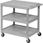 Luxor Plastic Utility Cart W/3 Shelves 300 Lb. Capacity 24""L 18""W 34""H. Fixed Price $161.12.