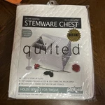 Richards Stemware Storage Chest-deluxe Quilted Microfiber (white) Holds 12 New. Fixed Price $24.95.