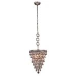 Elegant Nordic Light 13" Royal Cut Pendant, Silver/clear 1219D13AS-RC. Fixed Price $330.00.