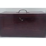 Antique Wood Storage Chest With Removable Tray Dark Brown Tea Caddy. Fixed Price $242.99.