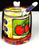 Jo!e De Vivre Msc Uptown Market Jam Jar & Spoon Ceramic New Packaging. Fixed Price $15.99.