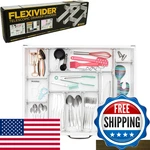 Practical Comfort Flexivider Aluminum Drawer Organizer - 9 Telescopic Dividers. Fixed Price $125.04.