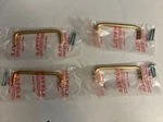 (4) Hafele 4" Polished Brass Wire Cabinet Drawer Pulls (116.39.857) - Brand New. Fixed Price $8.99.