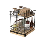 Rev-a-shelf 9" Pullout Organizer For Cabinets, Tier Upright Shelf, 5WU2-9W2-1. Fixed Price $128.99.