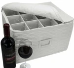 Sorbus Stemware Storage Chest - Deluxe Quilted Case With Dividers Service For 12. Fixed Price $43.99.