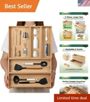 Stack Bamboo Drawer Organizer Set Of 5, Kitchen Utensil, Flatware&silverware .... Fixed Price $97.80.