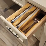 New! Bamboo 2-IN-1 Kitchen Drawer Or Wall Mount Foil/cling Wrap/wax Paper. Fixed Price $23.95.