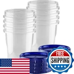 Homeygear 32 Oz - 8 Pack Twist Top Food Deli Containers Screw And Seal Lids, Sta. Fixed Price $34.34.