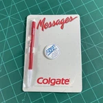 New Magnetic Vintage Colgate Mini Wipe Off Memo Dry Erase Board Nos. Fixed Price $12.95.