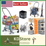 Upgraded 280 Lbs Grocery Utility Cart - Waterproof & Easy Maneuvering Wheels. Fixed Price $125.99.