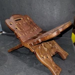 Hand Carved Wooden Folding Holder Ornate Rehal Bible Cookbook Stand Lavie.. Fixed Price $21.95.