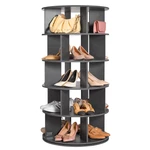 5-TIER Rotating Shoe Rack Tower 360 Spinning Display Carousel Black. Fixed Price $81.19.