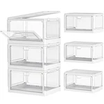 Kmiectse Clear Storage Bin With Pack Stackable & TIER-3 Lids, White. Fixed Price $75.94.