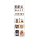 Smart Design Over The Door Adjustable Pantry Organizer Rack Metal - White. Fixed Price $37.05.