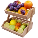 Palm Naki Bamboo Basket 2-TIER Sturdy & Attractive Space-saving Fruit.... Fixed Price $40.35.