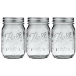 Ball Glass Mason Jar, Regular Mouth, Pint Size, 16 Ounce (pack Of 3),. Fixed Price $32.70.