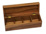 Lipper International 1128 Acacia Wood Tea Box With 4 Sections, 12-1/2" X.... Fixed Price $39.82.