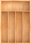 Bamboo Silverware Drawer Organizer 5 Compartment Utensil Cutlery Tray. Fixed Price $18.95.