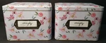 Pair Of Recipe Box Gartner Studios Floral - Roses Pink Red Flowers. Fixed Price $12.99.
