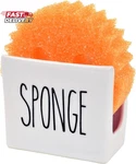 Heartland Home Porcelain Sponge Holder For Kitchen Sink. Compact Caddy Orga. Fixed Price $14.47.