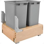 Rev-a-shelf Double Pullout Bottom Mount Trash Cans Qt., Gray, 4WCBM-2150DM-2. Fixed Price $465.99.