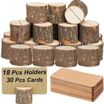 Toncoo 18PCS Premium Wood Place Holders And 30PCS Kraft Table Card.... Fixed Price $17.09.